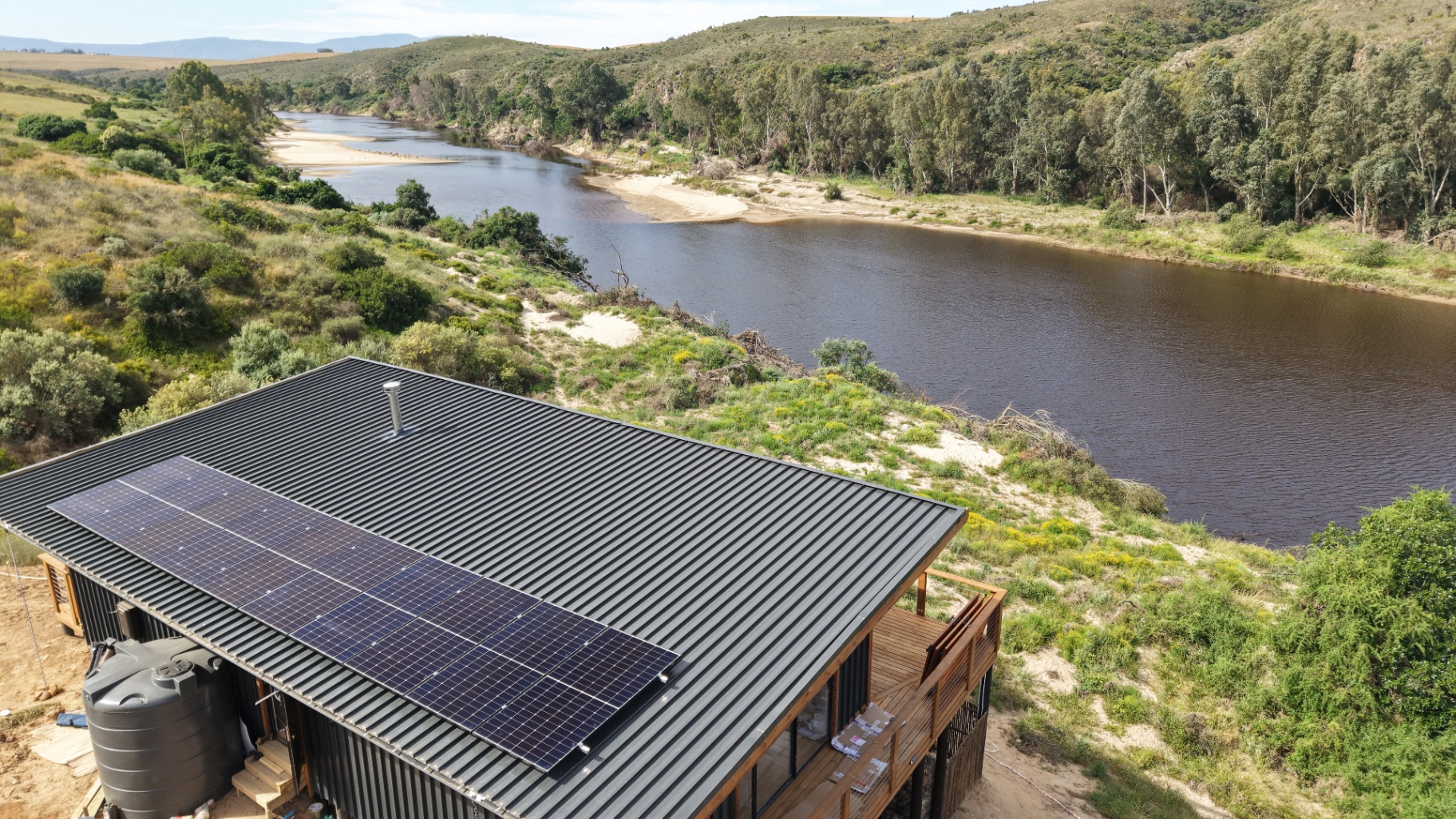 Aerial of the Renosterveld eco pod site